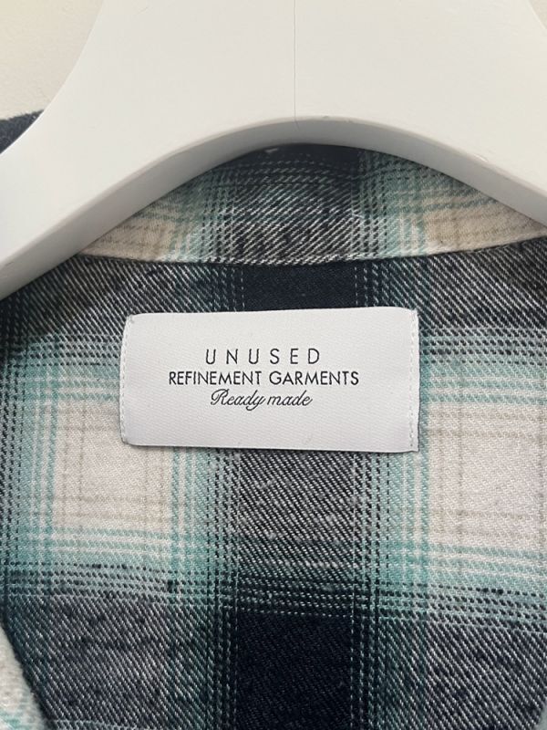 UNUSED（アンユーズド） オープンカラー オンブレチェックシャツ 