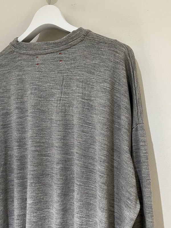 barbell object（バーベルオブジェクト） wool ls top（ウールロングスリーブトップ） グレー - margin