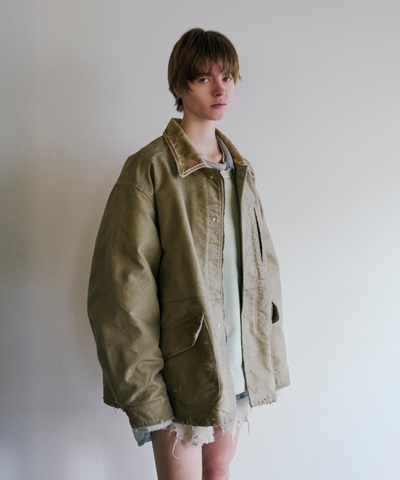 ANCELLM MOLESKIN WORK JACKET ベージュ　1 ANCELLM（アンセルム） Moleskin Work Jacket（モールスキン